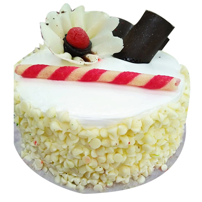 "Round shape White Chocolate Cake -1 Kg - Click here to View more details about this Product